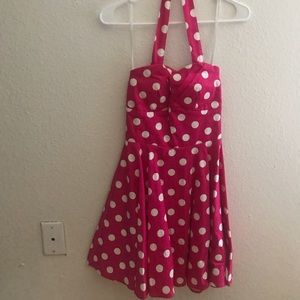 ModCloth Vintage Pink Polka Dot Dress